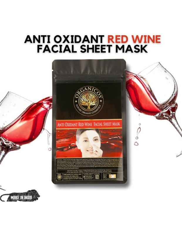 Anti Oxidant Red Wine Facial Sheet Mask