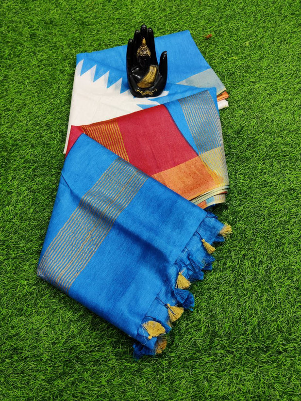 Tomato Red Ghicha Tussar 23MAR3