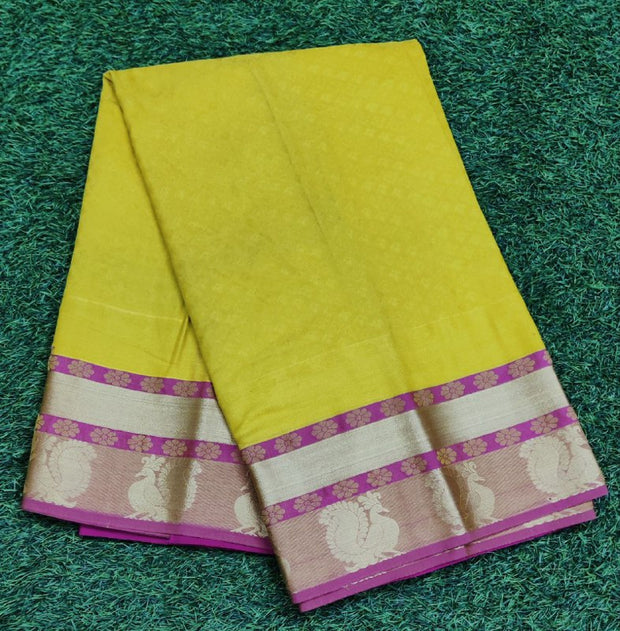 Yellow Handloom Banarasi 3APR3E