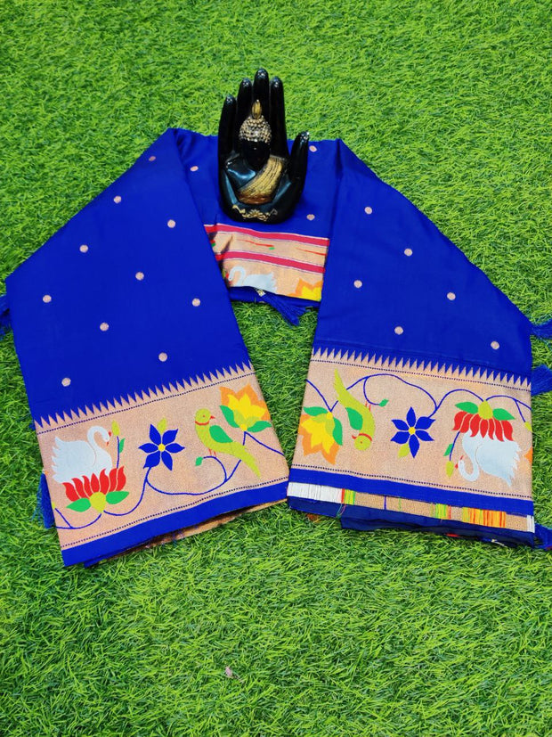 Blue Banarasi Pattu Paithani 11MAY4