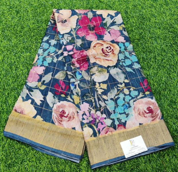 Dark Grey Pure Tussar 12Jun11