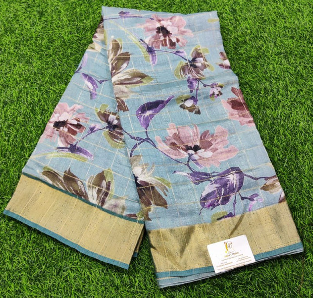 Blue Pure Tussar 12Jun14