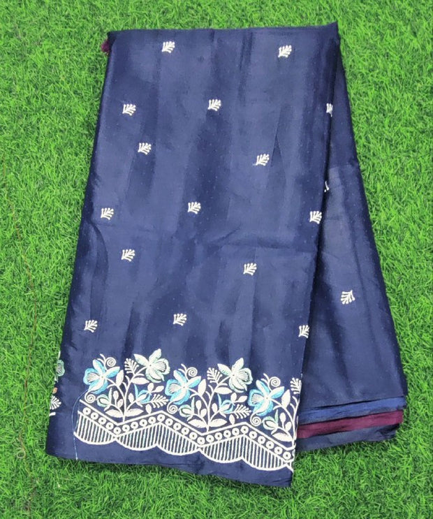 Blue Mashru Silk 17 D5-1E