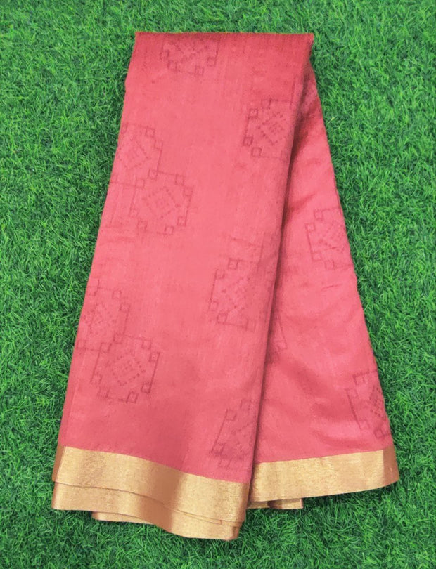 Tomato Red Raw Silk 17 D5-9E