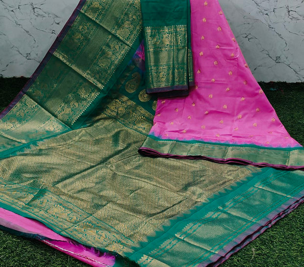Pink Handloom Gadwal 26 G5-5