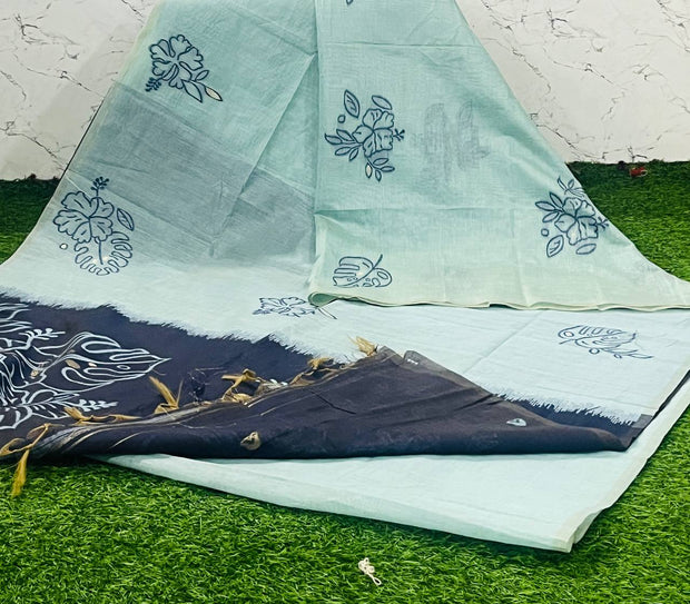 Blue Handloom Jamdani 29 G5-5