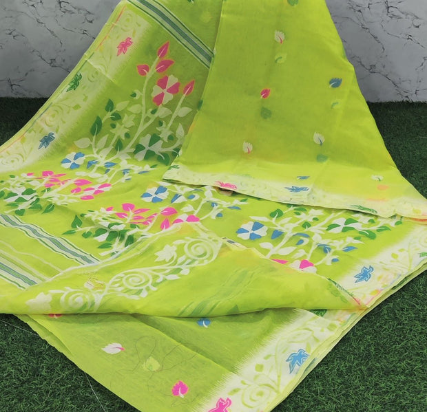 Yellow Handloom Jamdani 23 D5-12
