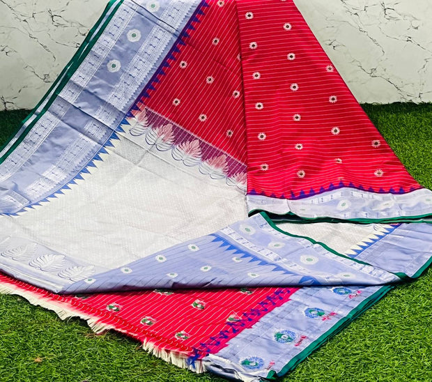 Red Handloom Gadwal 1 H5-12