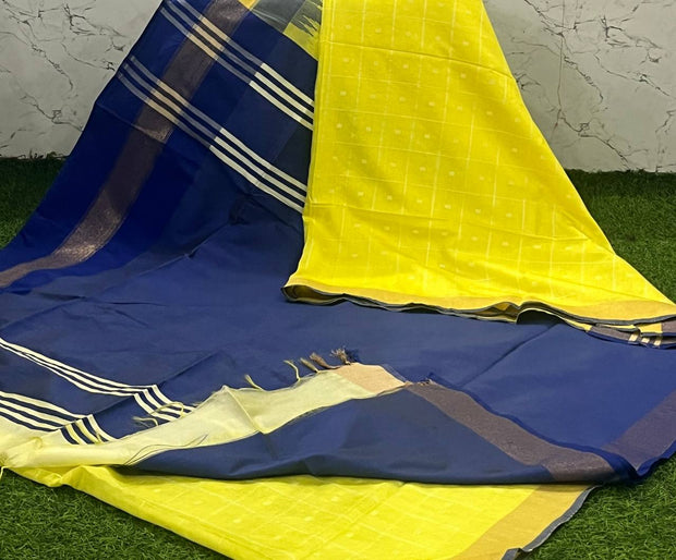 Yellow Semi Khadi 5 H5-10