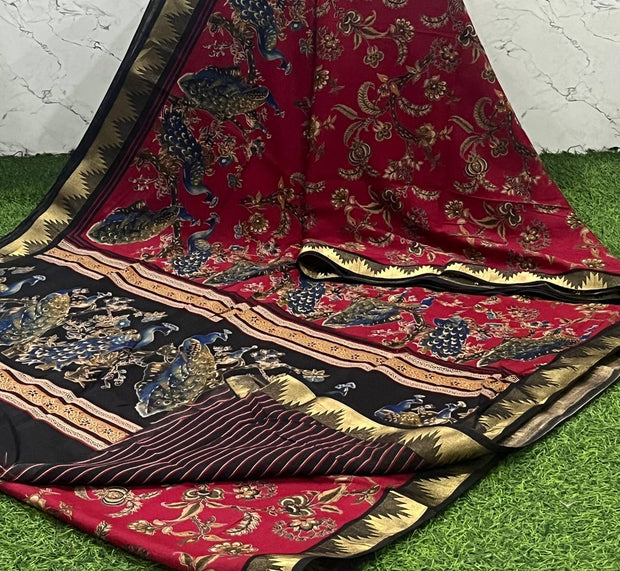 Kempu Maroon Maheshwari 7 H5-13
