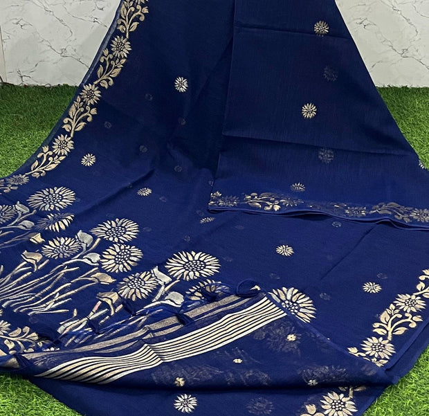 Robin Blue Jute Jamdani 9 H5-14