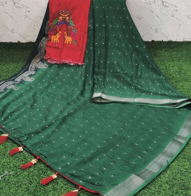 Green Mona Georgette 5 E5-7