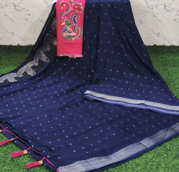 Blue Mona Georgette 5 E5-10