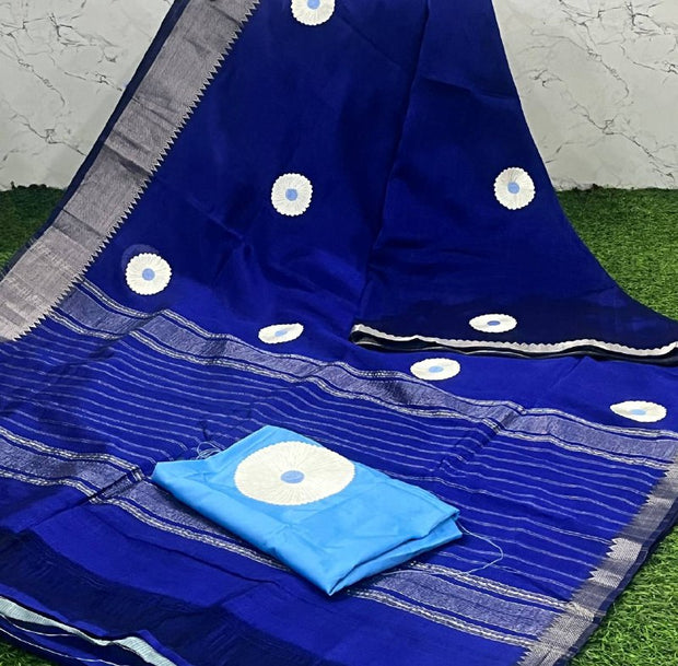 Robin Blue Mangalgiri Embroidery 12 H5-2