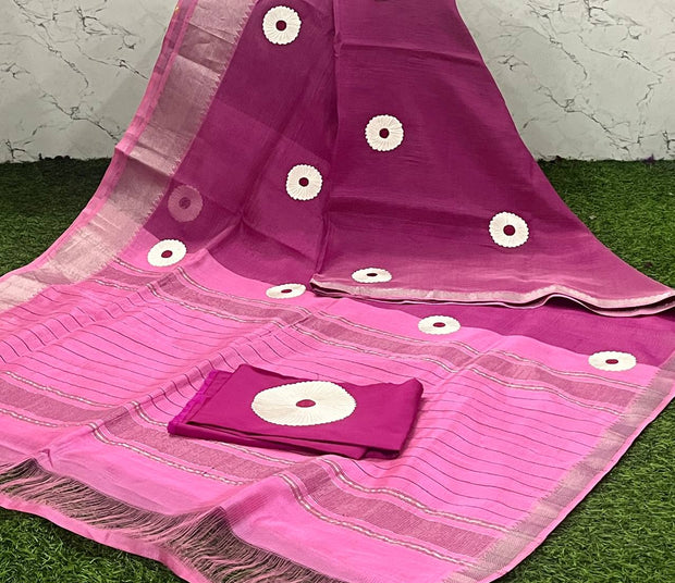 Pink Mangalgiri Embroidery 12 H5-6