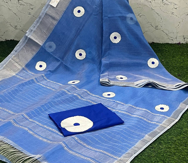 Blue Mangalgiri Embroidery 12 H5-5