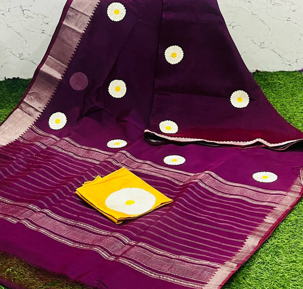 Maroon Mangalgiri Embroidery 12 H5-4