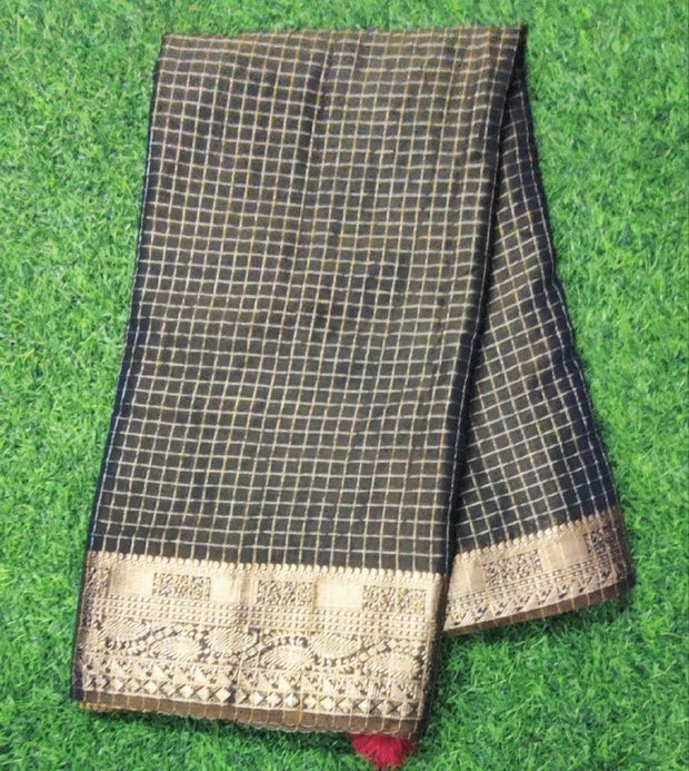 Dark Green Georgette 6 E5-1E