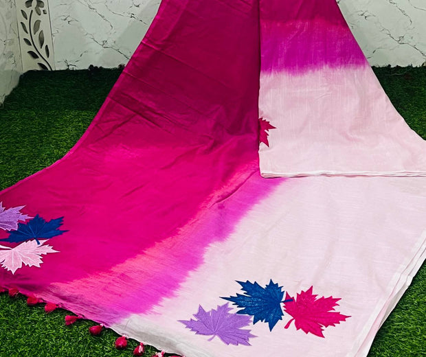 Pink Linen Embroidery 14 H5-9