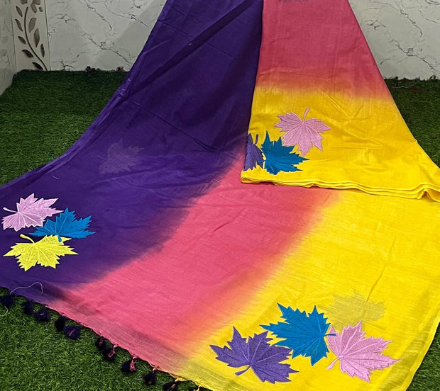 Yellow Linen Embroidery 14 H5-3