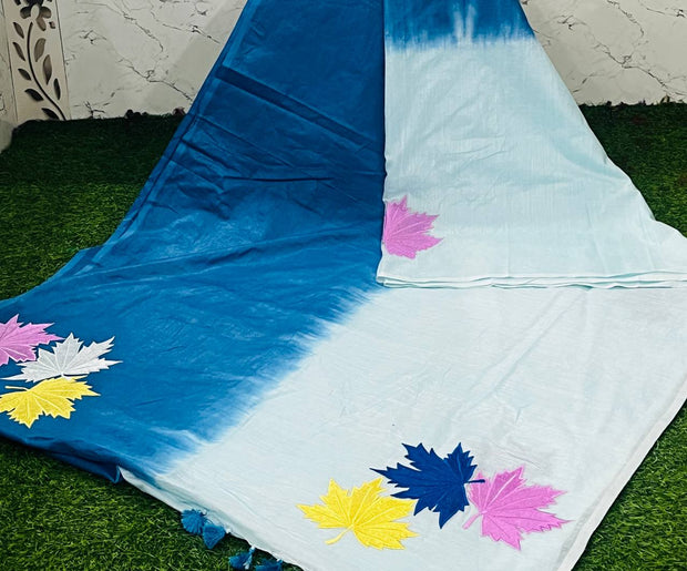 Blue Linen Embroidery 14 H5-5