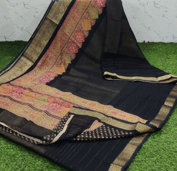 Black Mysore Crepe 19 H5-5