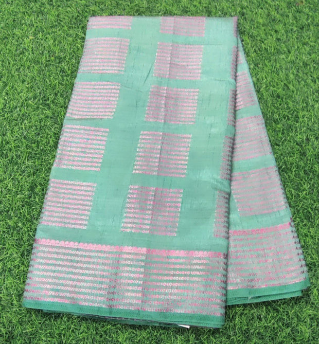 Lux Green Tussar Silk 13 E5-10E