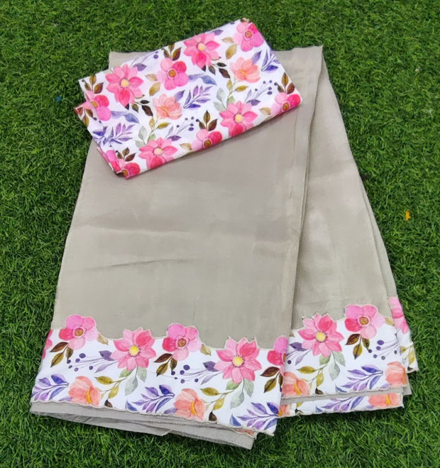 Beige Soft Tissue Georgette 15 E5-1E
