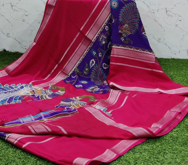 Tomato Pink Mysore Crepe 17 E5-9