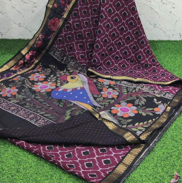 Kempu Maheshwari Patola 18 E5-11