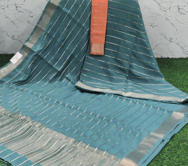 Bluish Green Banana Silk 19 E5-13