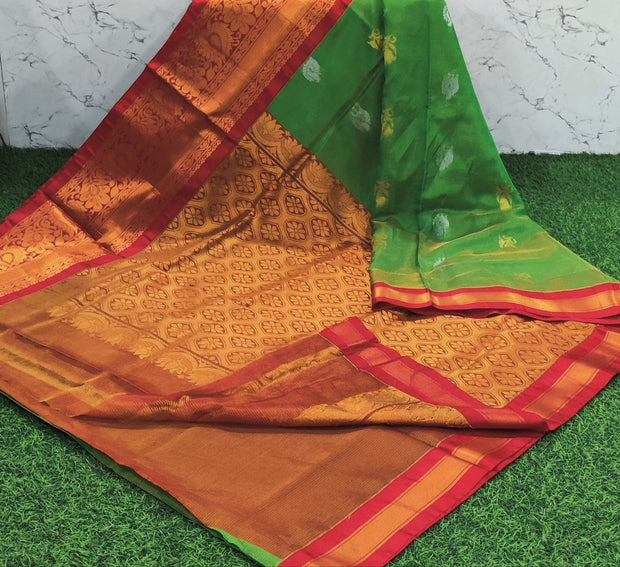 Green Tissue Handloom Gadwal 19 E5-4