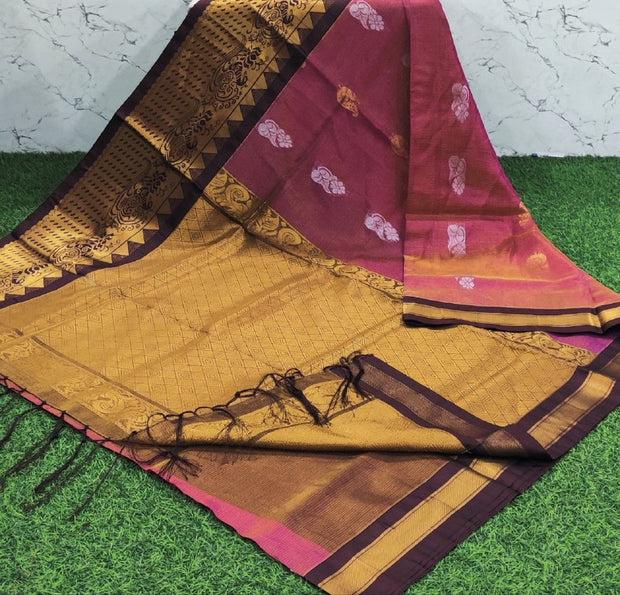 Pink Tissue Handloom Gadwal 19 E5-6