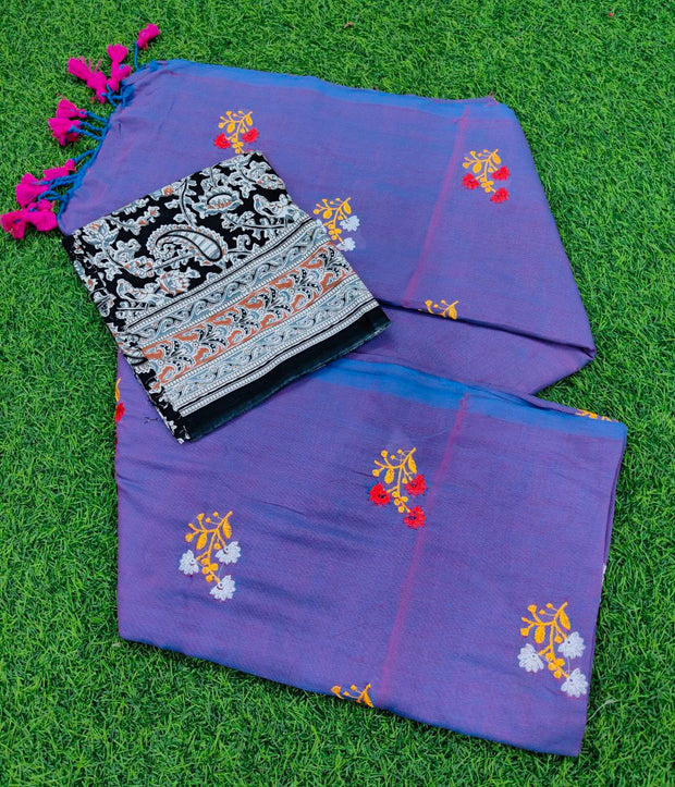 Lavender Purple Khadi Cotton 17 E5-14E