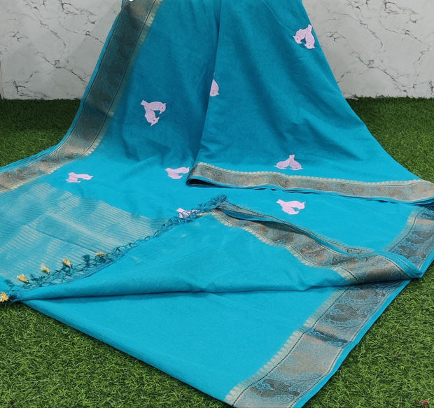 Blue Handloom Pattu 20 E5-2