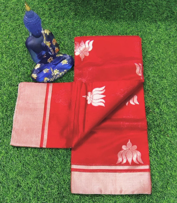 Red Chanderi Pattu 21 E5-4