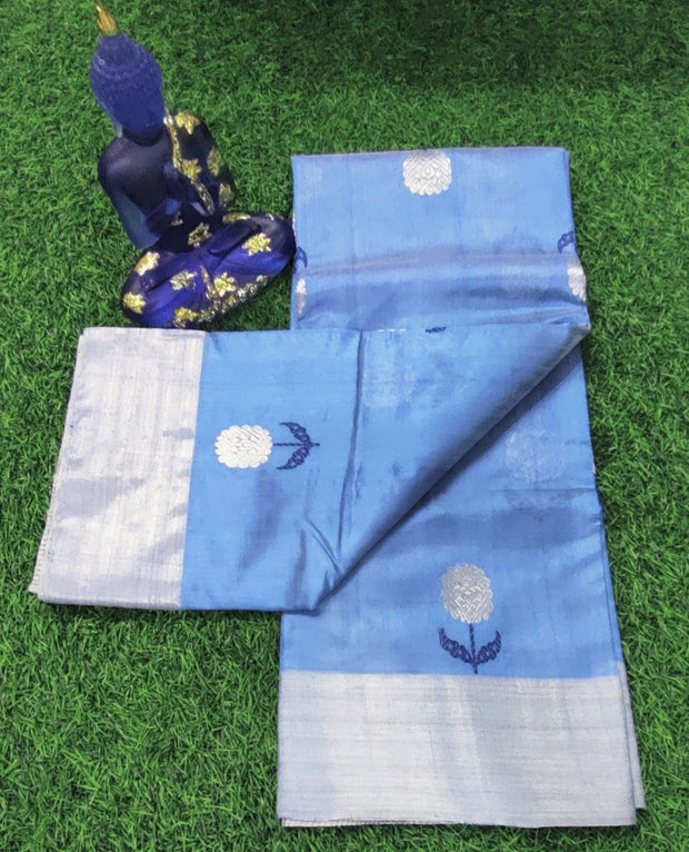 Blue Chanderi Pattu 21 E5-5
