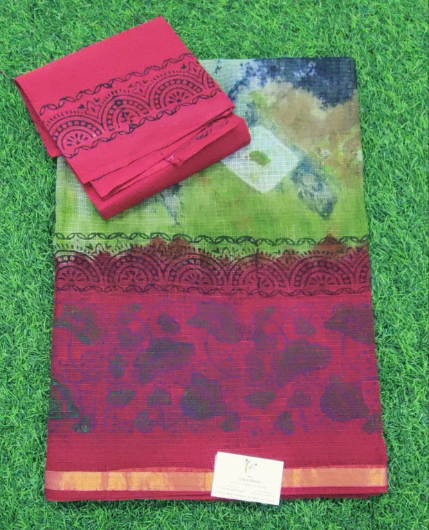 Green Shibori Kota Cotton 21 E5-2E
