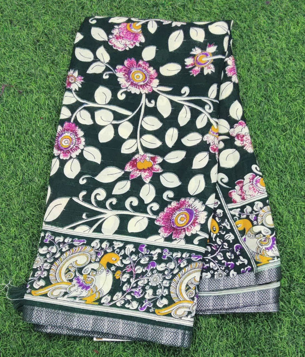 Bottle Green Kalamkari Lakshmipati 21 E5-9E