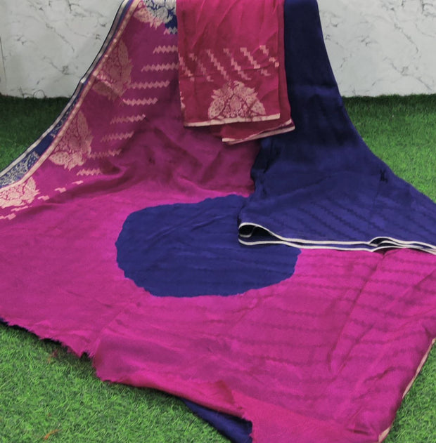 Blue Kadhi Georgette 24 E5-10