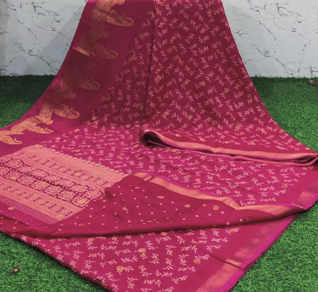 Rani Pink Mashru Georgette 27 E5-11