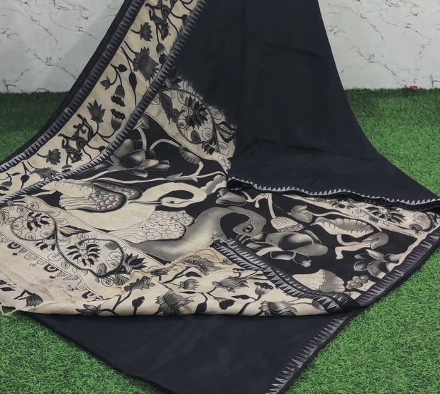 Black Pichwai Mangalgiri Handloom 31 E5-3