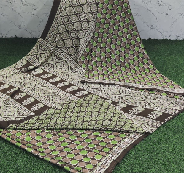 Light Green Ajrakh Crepe 30 E5-14