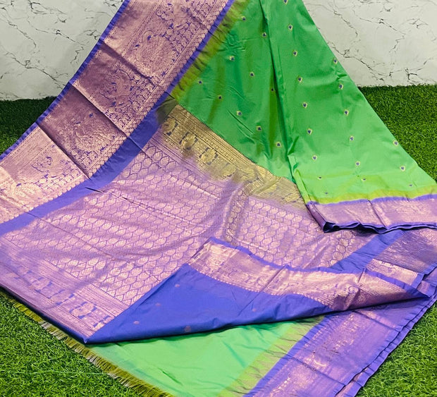 Light Green Handloom Gadwal 8 I5-6