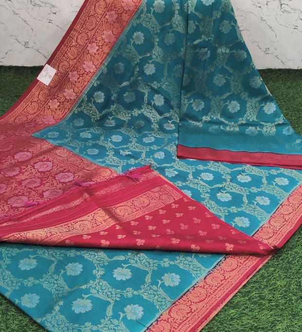 Lux Green Mashru Pattu 4 F5-7