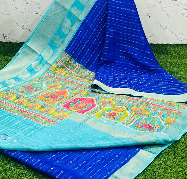 Blue Mysore Crepe 9 I5-11