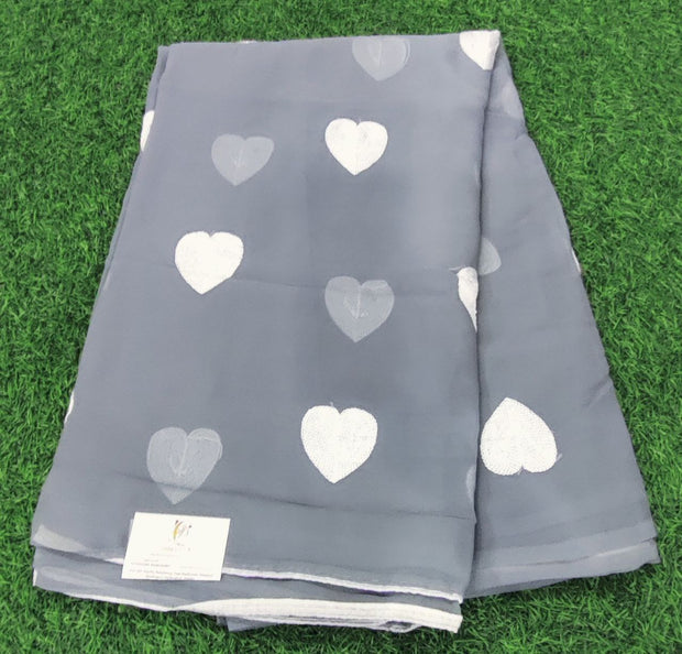 Grey Sweetheart Georgette 5 F5-7