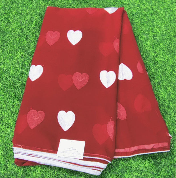 Red Sweetheart Georgette 5 F5-11