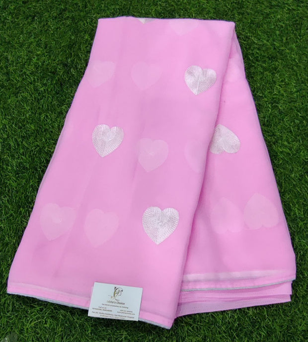 Baby Pink Sweetheart Georgette 5 F5-8