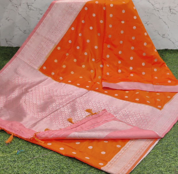 Orange Chanderi Banaras 14 I5-6